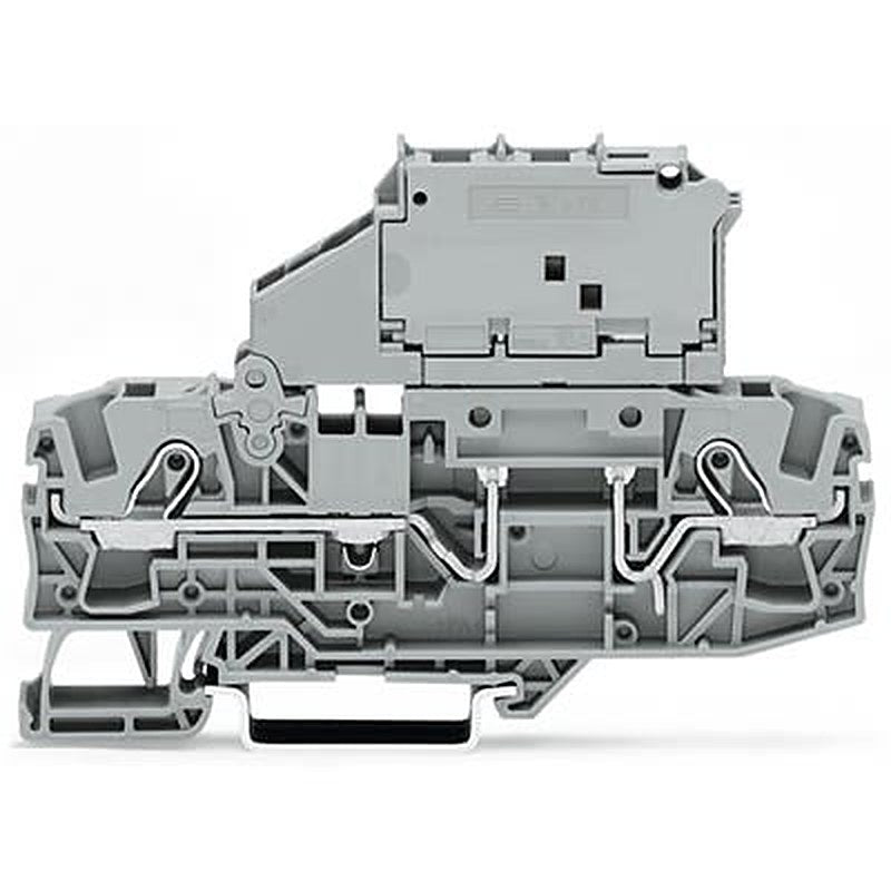 WAGO 2006-1631 TOPJOB S Series Fuse Terminal Block Grey, 6mm², 1-Level Fused, Push-in, CSA