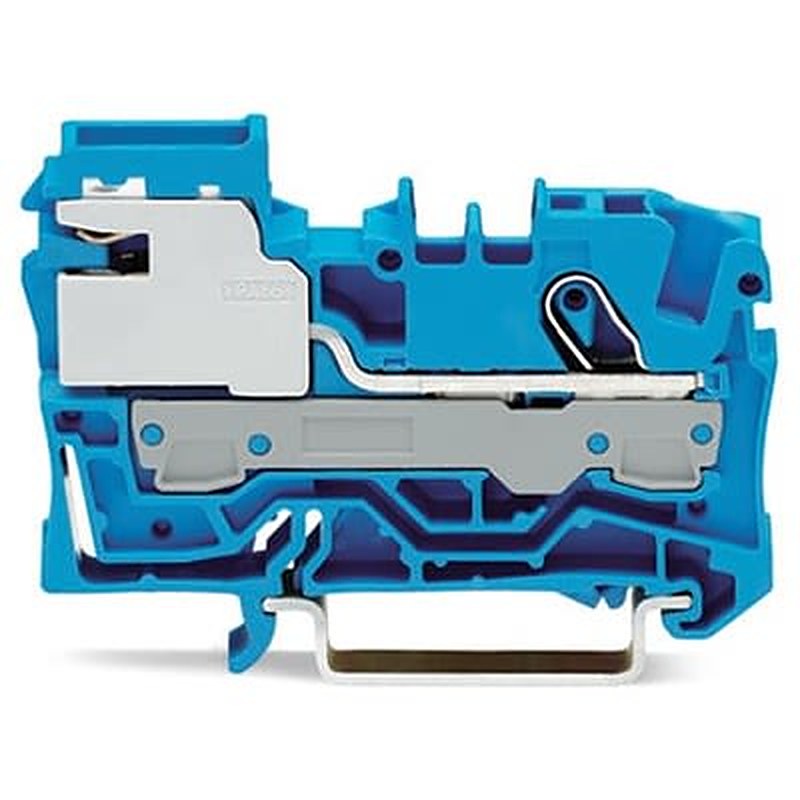 WAGO TOPJOB S Series DIN Rail Terminal Block Blue, 6mm², 1-Level, Cage Clamp, IECEx, EAC Ex, ATEX