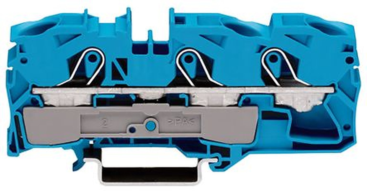 WAGO 2016-1304 Feed Through Terminal Block Blue, 16mm², 1-Level, Cage Clamp, IECEx/ATEX