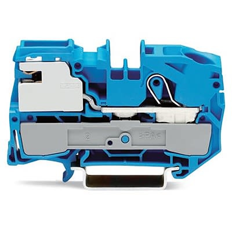 WAGO TOPJOB S Series DIN Rail Terminal Block Blue, 16mm², 1-Level, Cage Clamp, EAC Ex, ATEX, IECEx