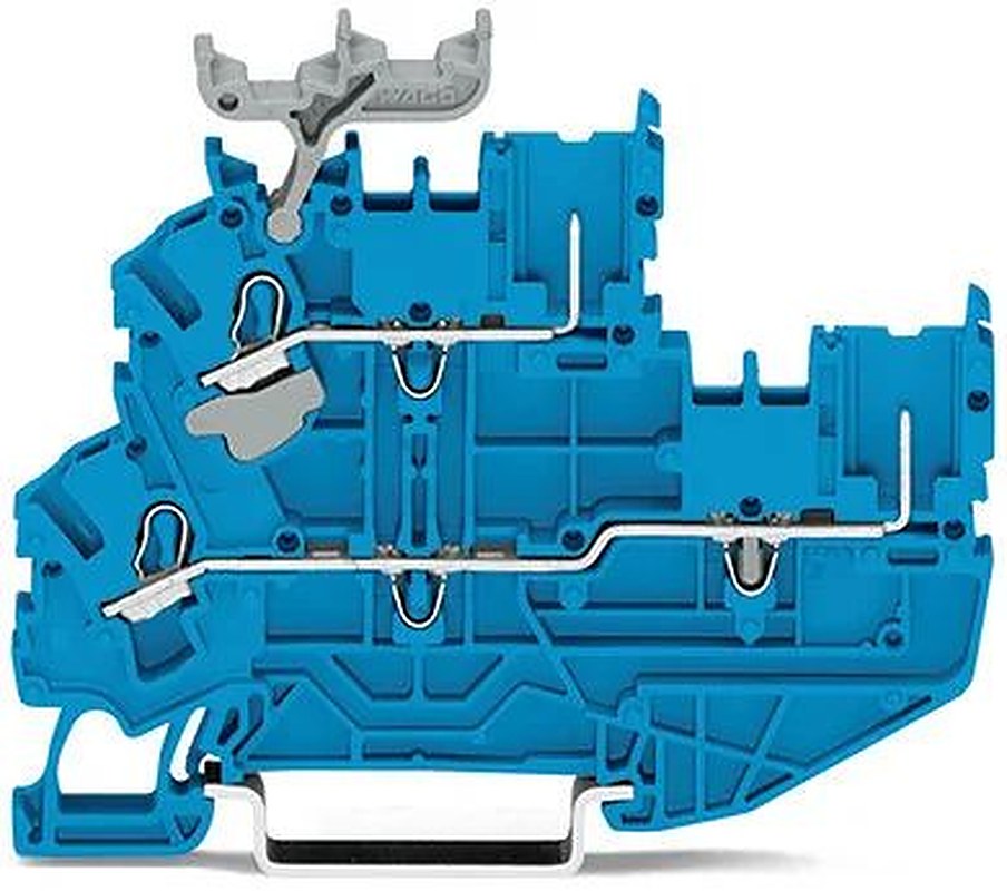 WAGO 2022-2204 DIN Rail Terminal Block Blue, 2.5mm², 2-Level, Cage Clamp