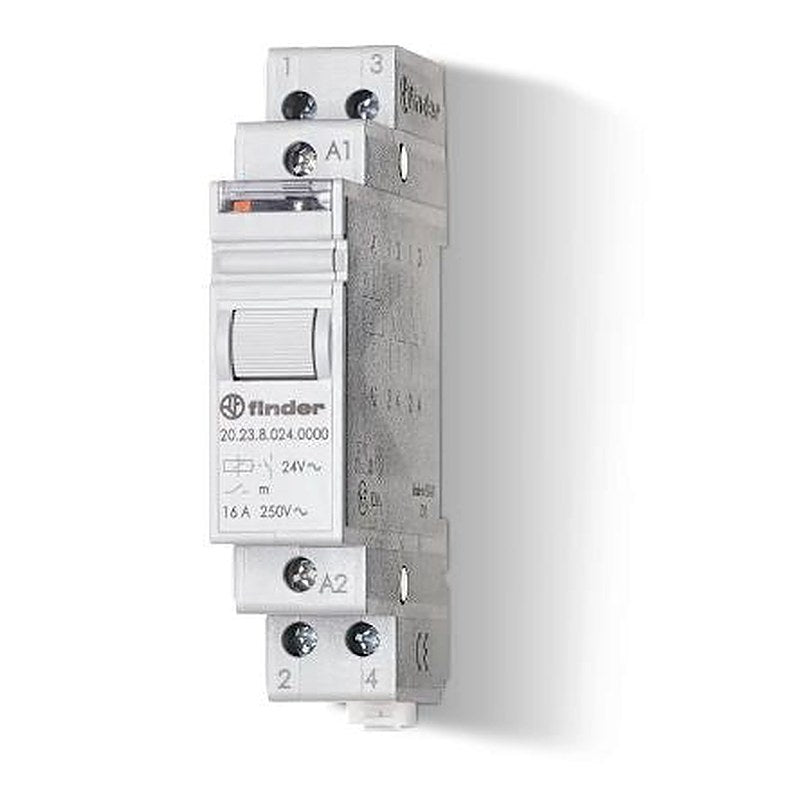 Finder DIN Rail Power Relay, 230V ac Coil, 16A Switching Current, 1 NO/1 NC