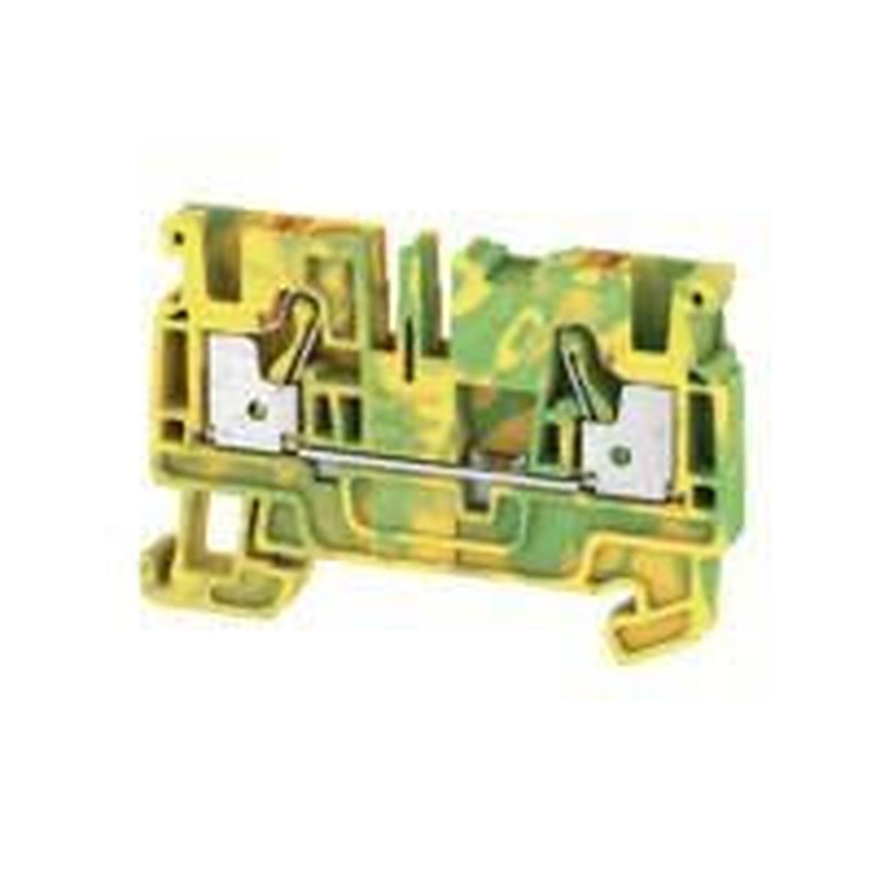 Weidmüller DIN Rail Terminal Block Green, Yellow, 4mm², 1-Level, Push-in