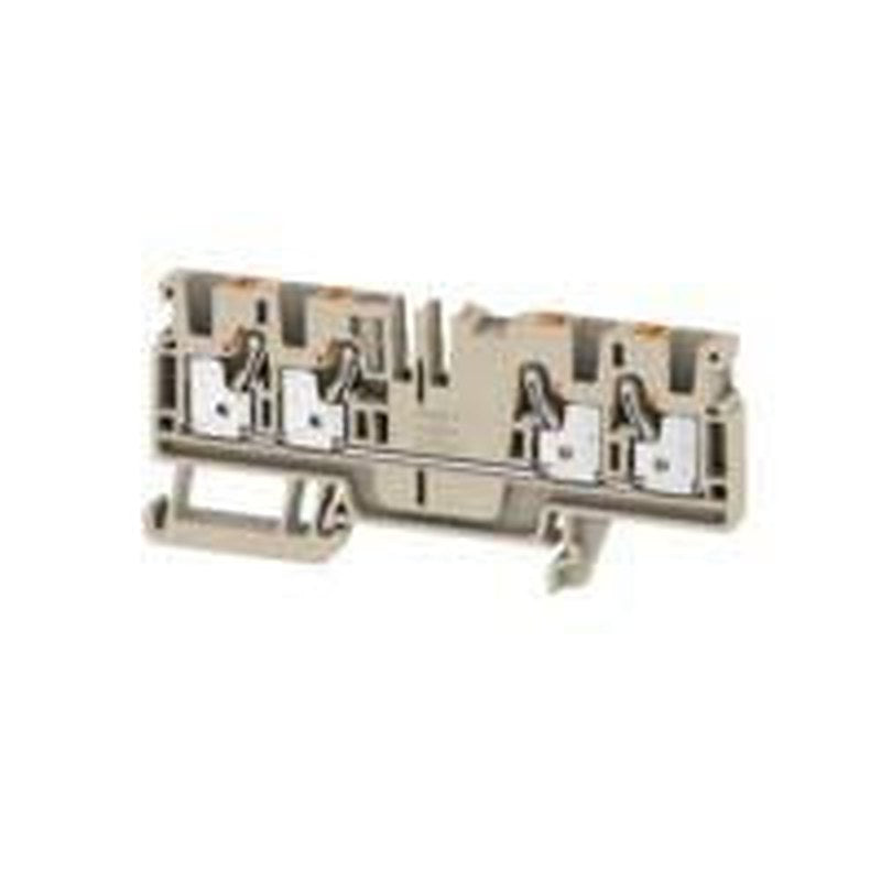 Weidmüller DIN Rail Terminal Block Beige, 4mm², 1-Level, Push-in