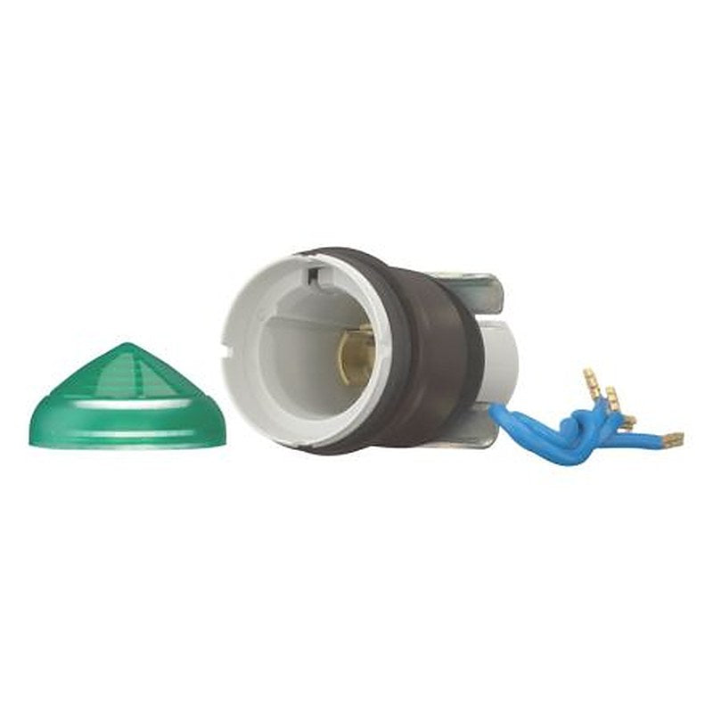 Eaton, M22, Panel Mount Green LED Indicator, 22.5 mm Cutout, IP67, IP69K, Round
