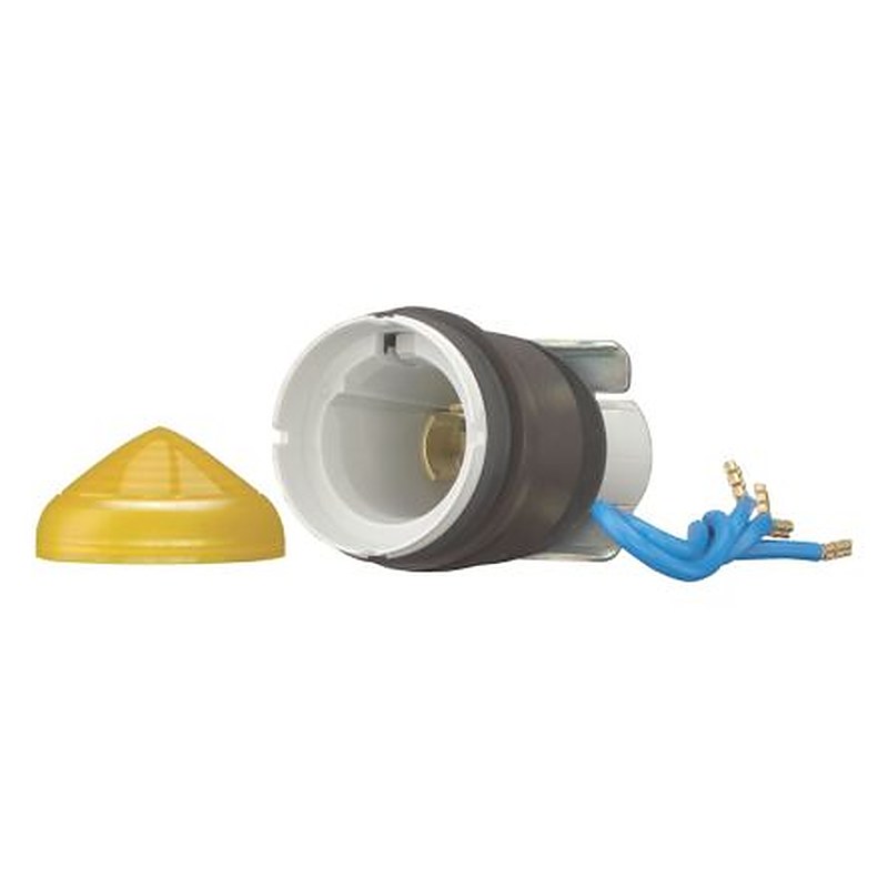 Eaton, M22, Panel Mount Yellow LED Indicator, 22.5 mm Cutout, IP69K, IP67, Round, 4000V