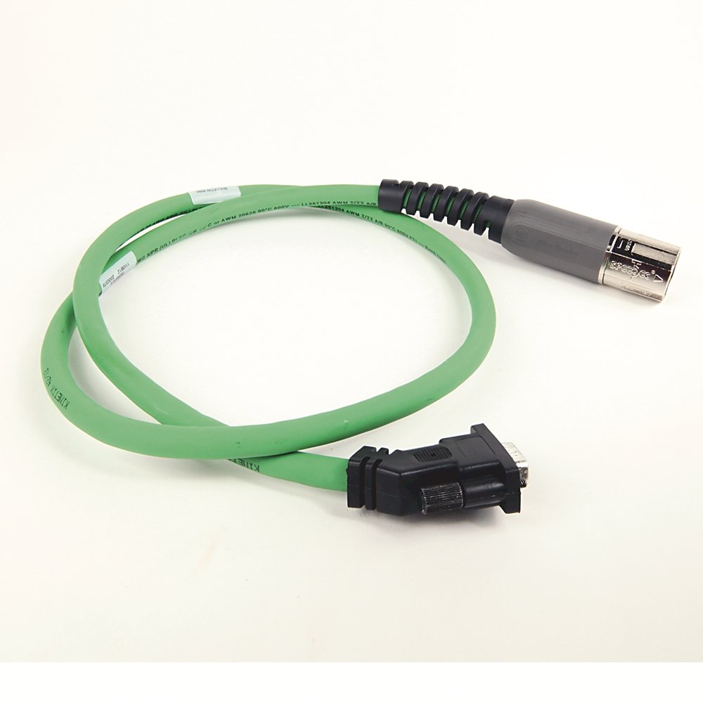 SpeedTEC Cable, Motor Feedback Only, SpeedTec DIN Connector, Drive-end, D-sub, SIN/COS High-Resolution/Resolver Encoder Type, Standard (Non-Flex), 1 Meter