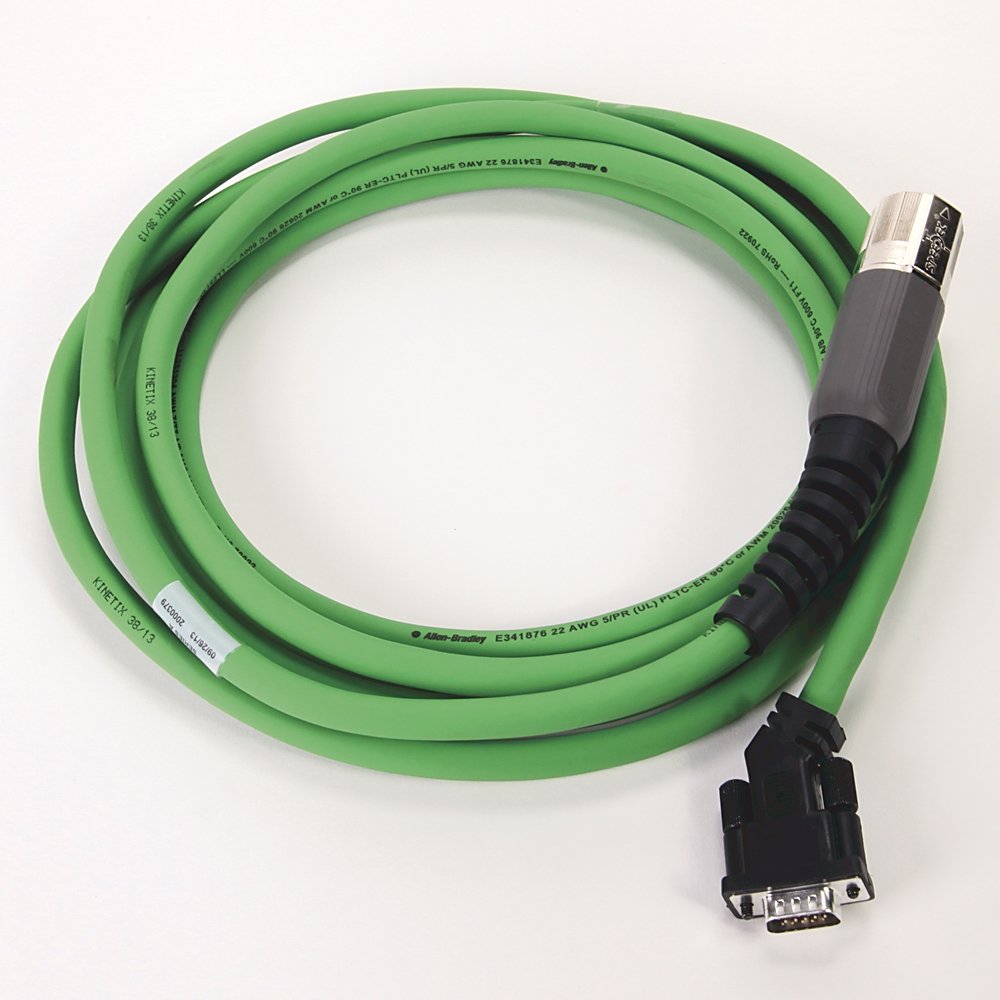 SpeedTEC Cable, Motor Feedback Only, SpeedTec DIN Connector, Drive-end, D-sub, SIN/COS High-Resolution/Resolver Encoder Type, Standard (Non-Flex), 4 Meters