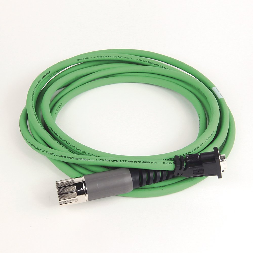 SpeedTEC Cable, Motor Feedback Only, SpeedTec DIN Connector, Drive-end, D-sub, SIN/COS High-Resolution/Resolver Encoder Type, Standard (Non-Flex), 5 Meters