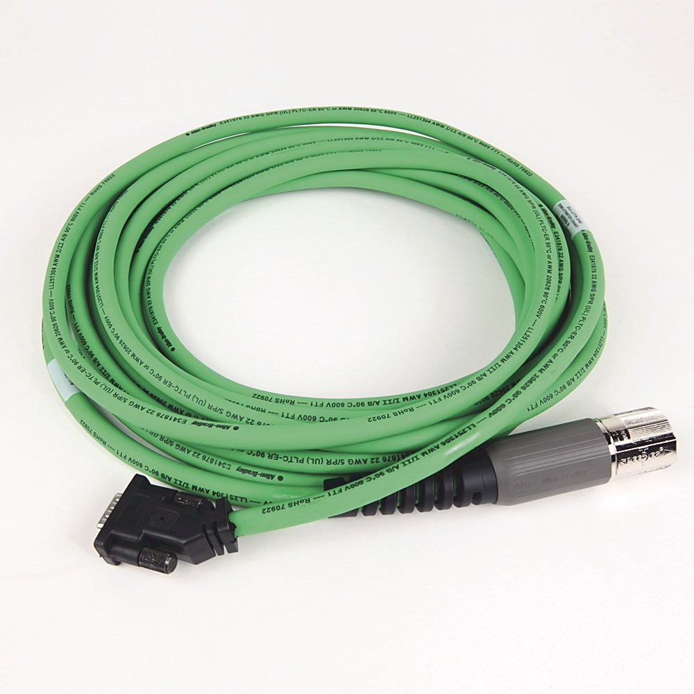 SpeedTEC Cable, Motor Feedback Only, SpeedTec DIN Connector, Drive-end, D-sub, SIN/COS High-Resolution/Resolver Encoder Type, Standard (Non-Flex), 7 Meters
