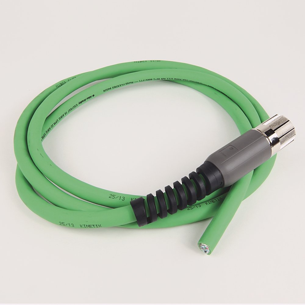 SpeedTEC Cable, Motor Feedback Only, SpeedTec DIN Connector, Drive-end, Flying-lead, Incremental Encoder Type, Continuous-Flex, 90 Meters