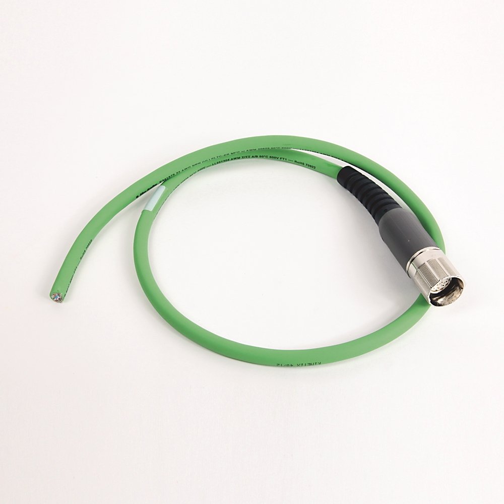 SpeedTEC Cable, Motor Feedback Only, SpeedTec DIN Connector, Drive-end, Flying-lead, SIN/COS High-Resolution/Resolver Encoder Type, Standard (Non-Flex), 1 Meter