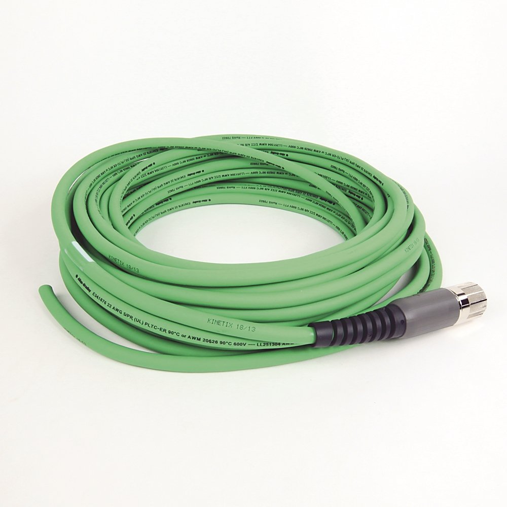 SpeedTEC Cable, Motor Feedback Only, SpeedTec DIN Connector, Drive-end, Flying-lead, SIN/COS High-Resolution/Resolver Encoder Type, Standard (Non-Flex), 15 Meters
