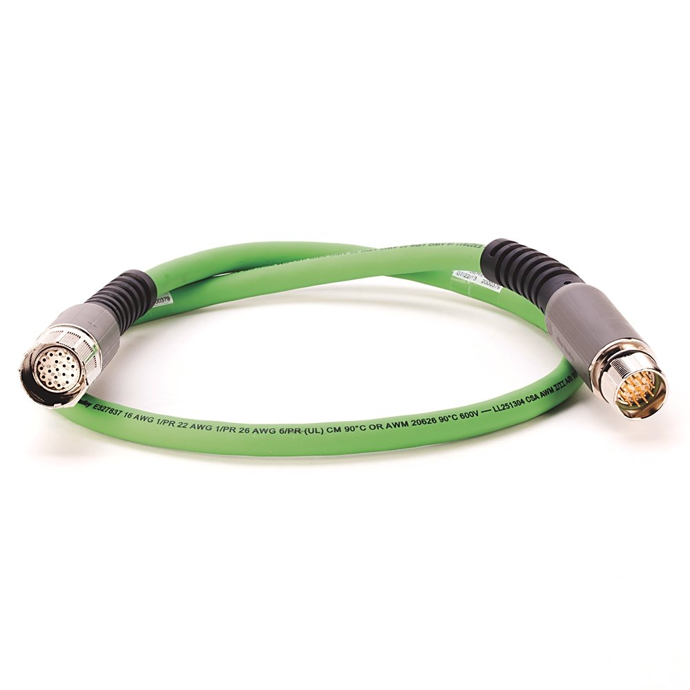 SpeedTEC Cable, Motor Feedback Only, SpeedTec DIN Connector, Extension Receptable (SpeedTec ready), Incremental Encoder Type, Continuous-Flex, 1 Meter