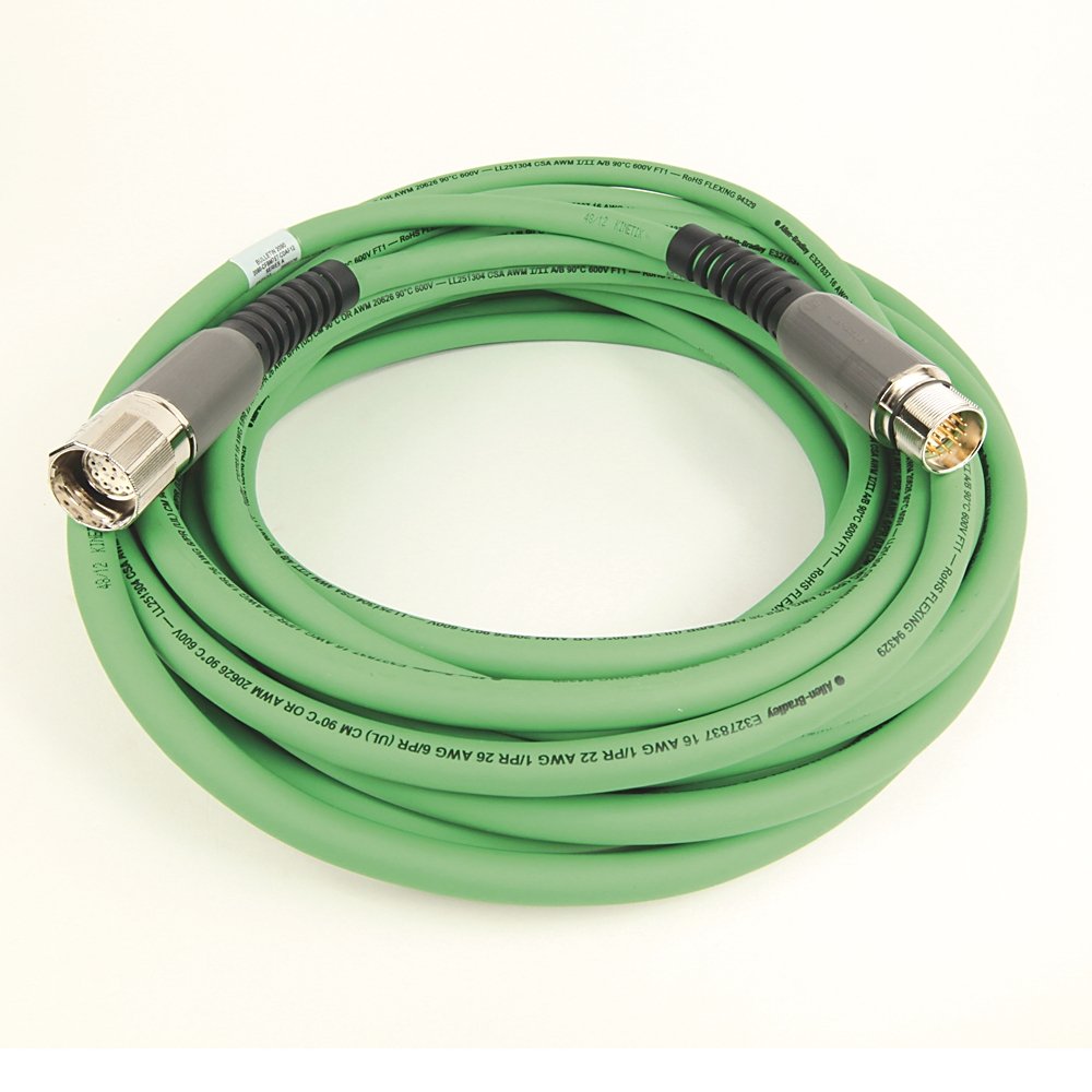 SpeedTEC Cable, Motor Feedback Only, SpeedTec DIN Connector, Extension Receptable (SpeedTec ready), Incremental Encoder Type, Continuous-Flex, 15 Meters