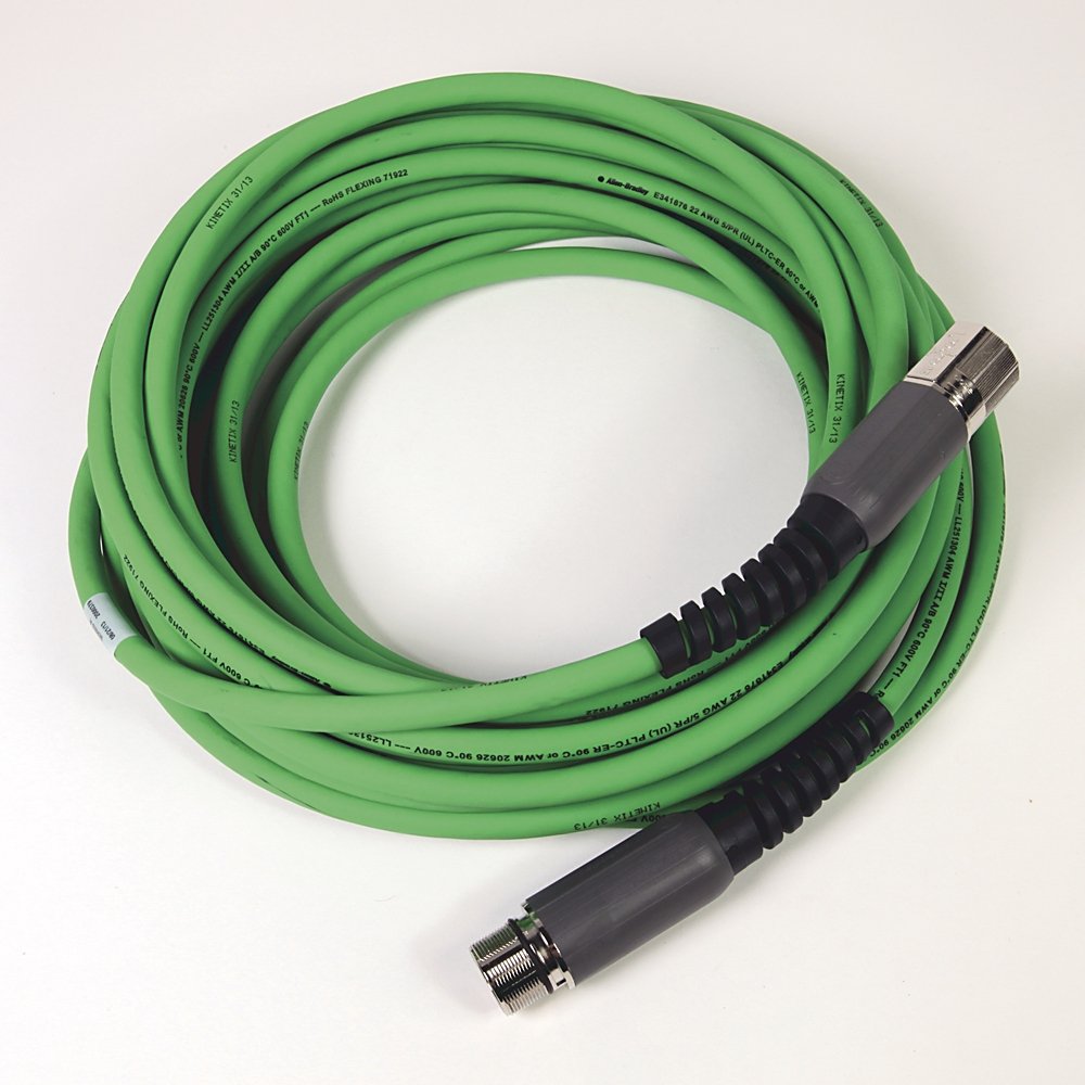 SpeedTEC Cable, Motor Feedback Only, SpeedTec DIN Connector, Extension Receptable (SpeedTec ready), SIN/COS High-Resolution/Resolver Encoder Type, Continuous-Flex, 15 Meters
