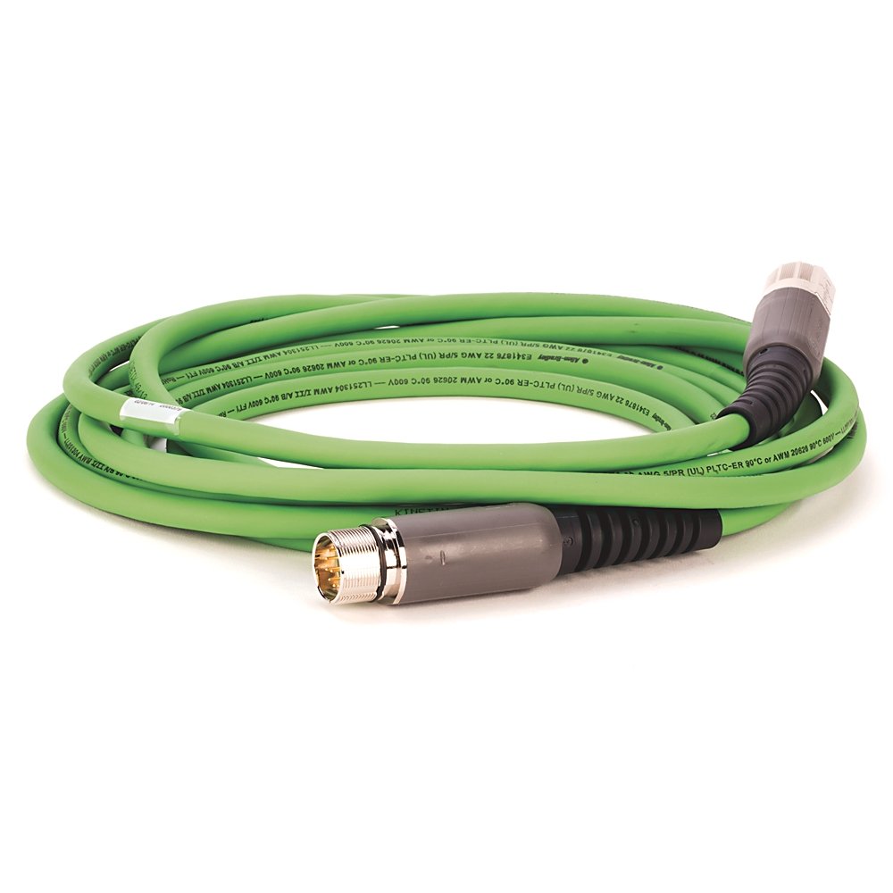 SpeedTEC Cable, Motor Feedback Only, SpeedTec DIN Connector, Extension Receptable (SpeedTec ready), SIN/COS High-Resolution/Resolver Encoder Type, Continuous-Flex, 30 Meters