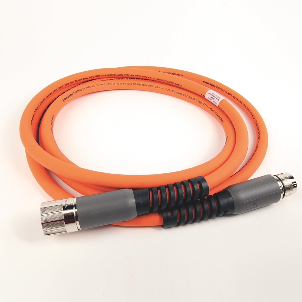 SpeedTEC Cable, Motor Power With Brake Wires, SpeedTec DIN Connector, Extension Receptable (SpeedTec ready), 16 AWG, Continuous-Flex, 3 Meters