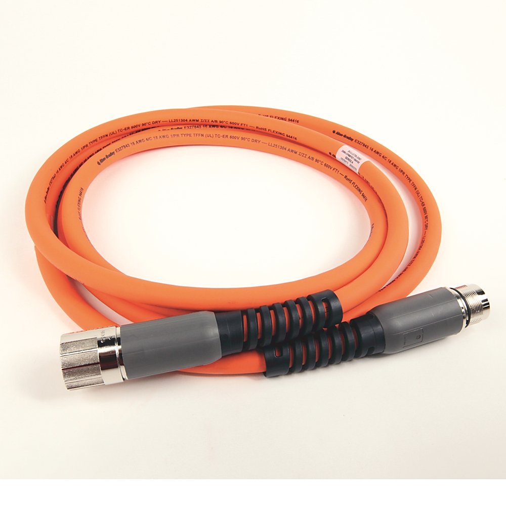 SpeedTEC Cable, Motor Power With Brake Wires, SpeedTec DIN Connector, Extension Receptable (SpeedTec ready), 16 AWG, Continuous-Flex, 5 Meters