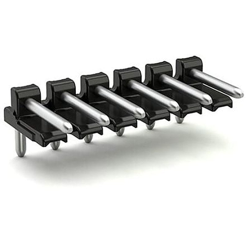 WAGO 2091 Series Angled Horizontal and Vertical Mount Header, 6 Contact(s), 1 mm Pitch, 1 Row, Unshrouded