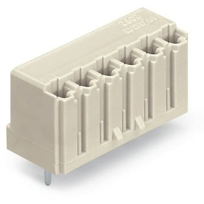 WAGO 2092 Series Straight PCB PCB Header, 2-Contact, 1 Row, 5 mm Pitch Solder