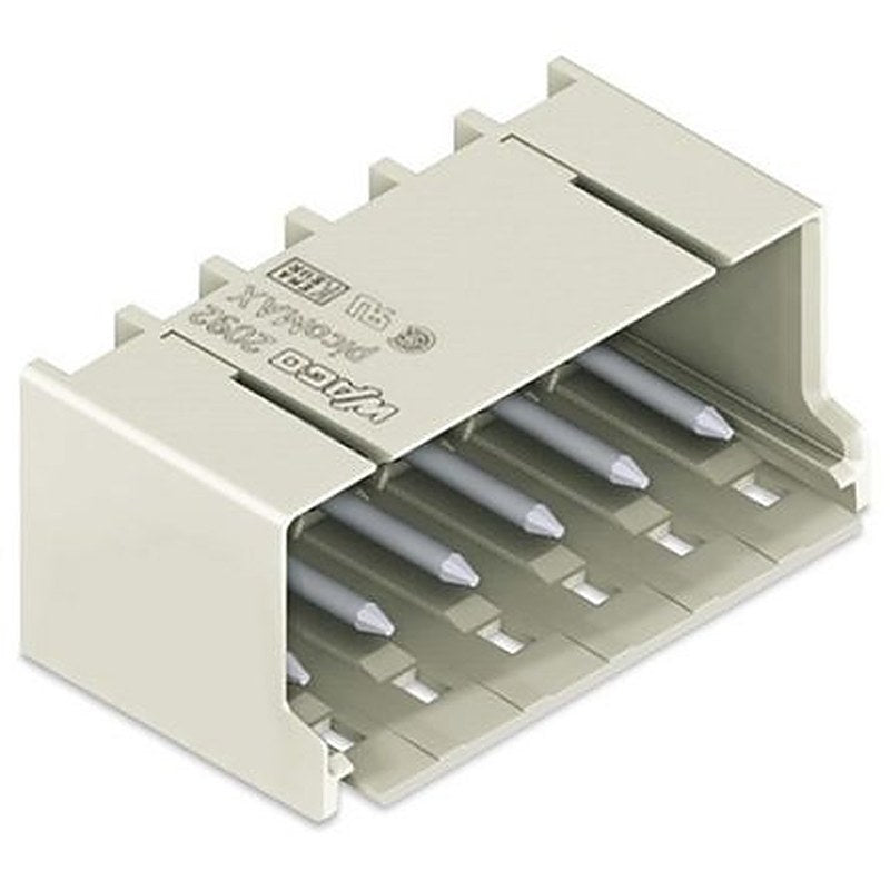 WAGO 2092 Series Angled Horizontal and Vertical Mount PCB Header, 2 Contact(s), 5 mm Pitch, 1 Row, Shrouded