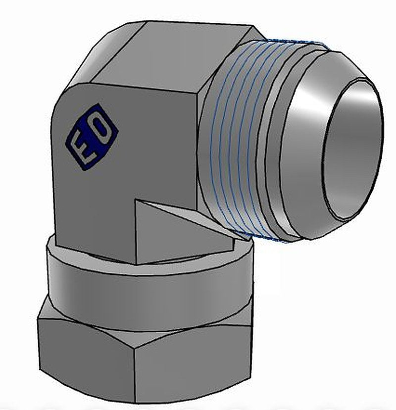 Parker 20C6MXS Hydraulic Fitting Male, Steel, 1.63 in Hose ID