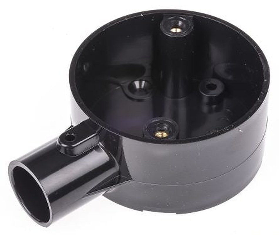 Schneider Electric Conduit, Conduit Fitting, 20 mm Nominal Size, Polyvinyl Chloride (Unplasticised), Black, Clear