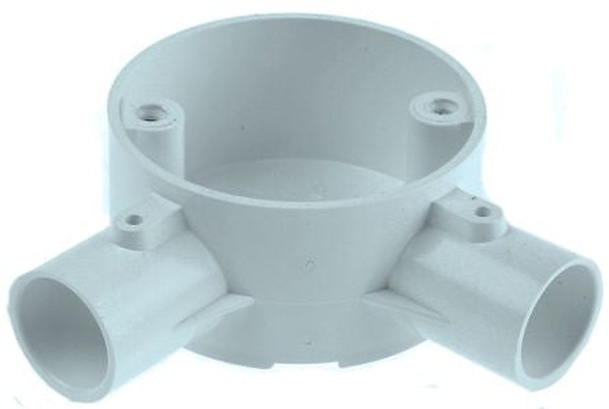 Schneider Electric Conduit, Conduit Fitting, 20 mm Nominal Size, Polyvinyl Chloride (Unplasticised), White