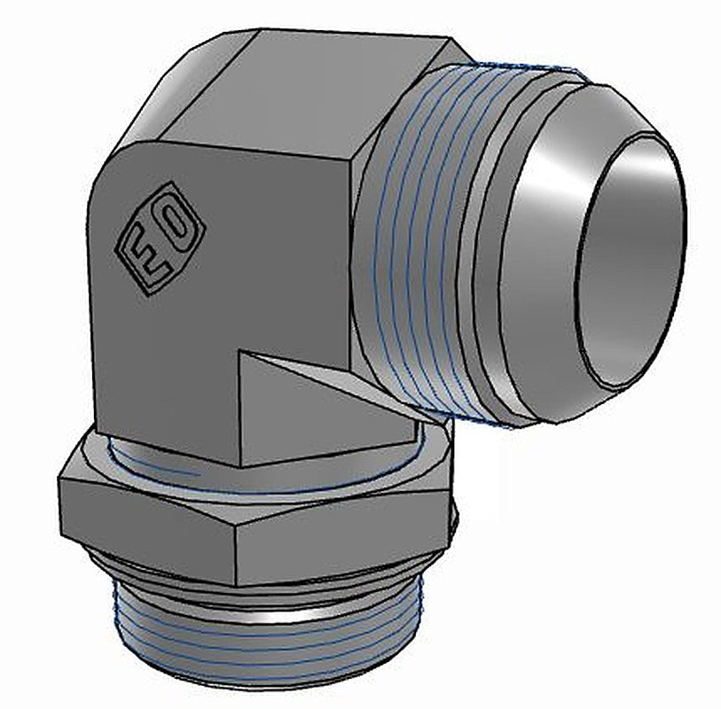 Parker 20M42C8OMXS Hydraulic Fitting Male, Steel, 42 mm Hose ID