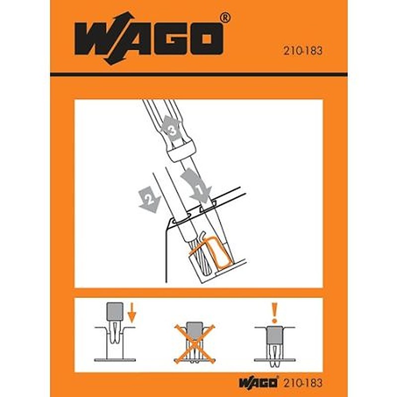 WAGO Pre-Printed Label-For Front Entry Rail Mounted Terminal Blocks-