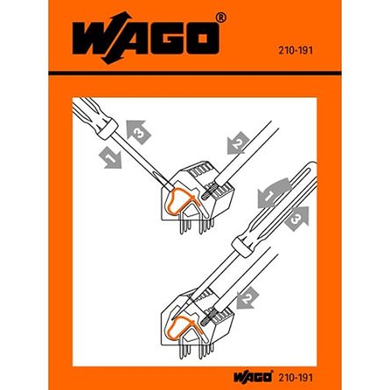 WAGO Pre-Printed Label. Quantity: 100 Per Pack
