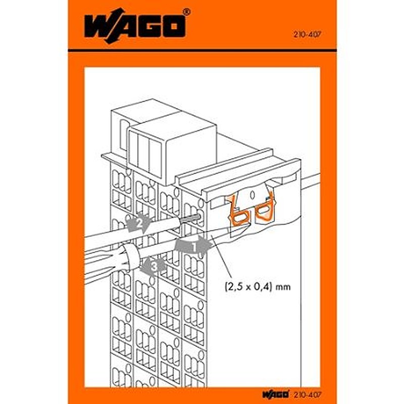 WAGO Pre-Printed Label. Quantity: 100 Per Pack