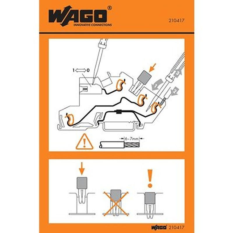 WAGO Pre-Printed Label. Quantity: 100 Per Pack