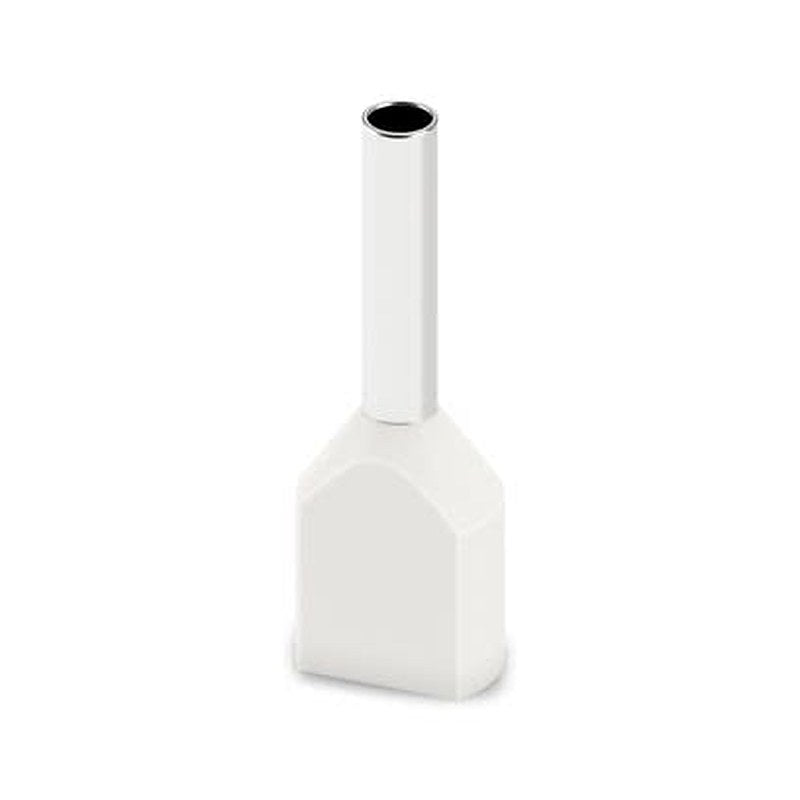 Phoenix Contact Insulated Ferrule, 8 mm Pin Length, 1.7 mm Pin Diameter, White to 18 AWG Wire Size