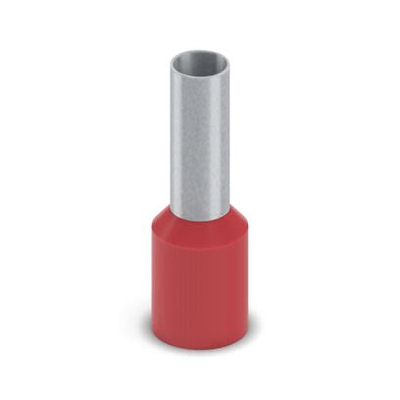 Phoenix Contact, Ferrule A Insulated Bootlace Ferrule, 22 mm Pin Length, 4.6 mm Pin Diameter, Red