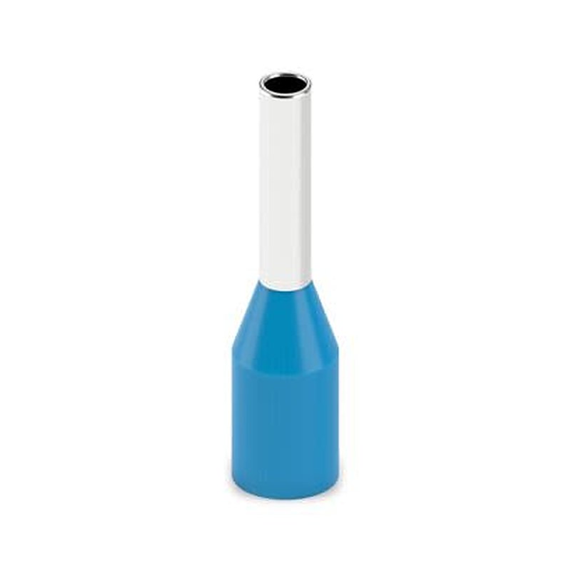 Phoenix Contact Insulated Ferrule, 6 mm Pin Length, 1.3 mm Pin Diameter, Light Blue to 18 AWG Wire Size