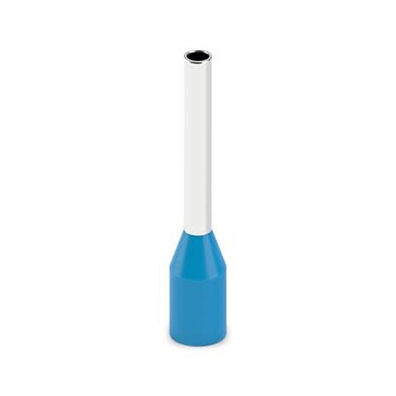 Phoenix Contact, AI Insulated Ferrule, 10 mm Pin Length, 1.3 mm Pin Diameter, Light Blue to 18 AWG Wire Size