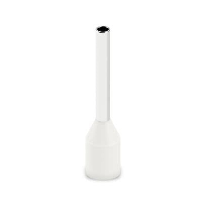 Phoenix Contact, AI-GB Insulated Ferrule, 10 mm Pin Length, 1.3 mm Pin Diameter, White to 18 AWG Wire Size