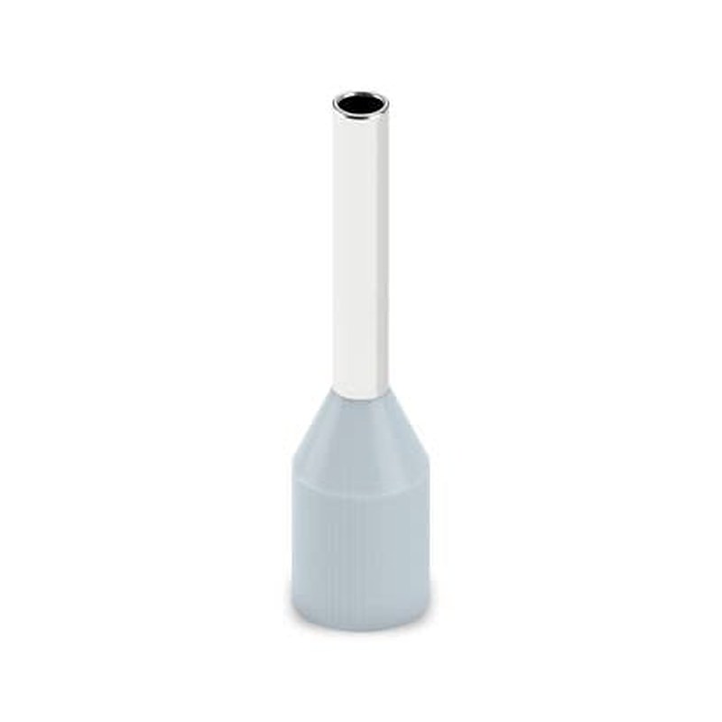 Phoenix Contact Insulated Ferrule, 8 mm Pin Length, 1.3 mm Pin Diameter, Grey to 18 AWG Wire Size