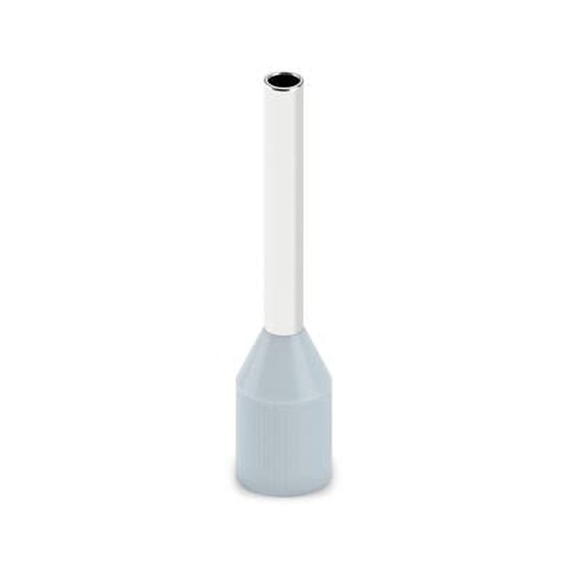 Phoenix Contact, AI-GB Insulated Ferrule, 10 mm Pin Length, 1.3 mm Pin Diameter, Grey to 18 AWG Wire Size
