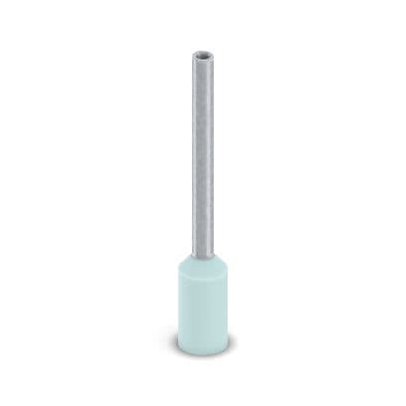 Phoenix Contact Insulated Bootlace Ferrule, 14.5 mm Pin Length, 0.8 mm Pin Diameter, Turquoise to 22 AWG Wire Size