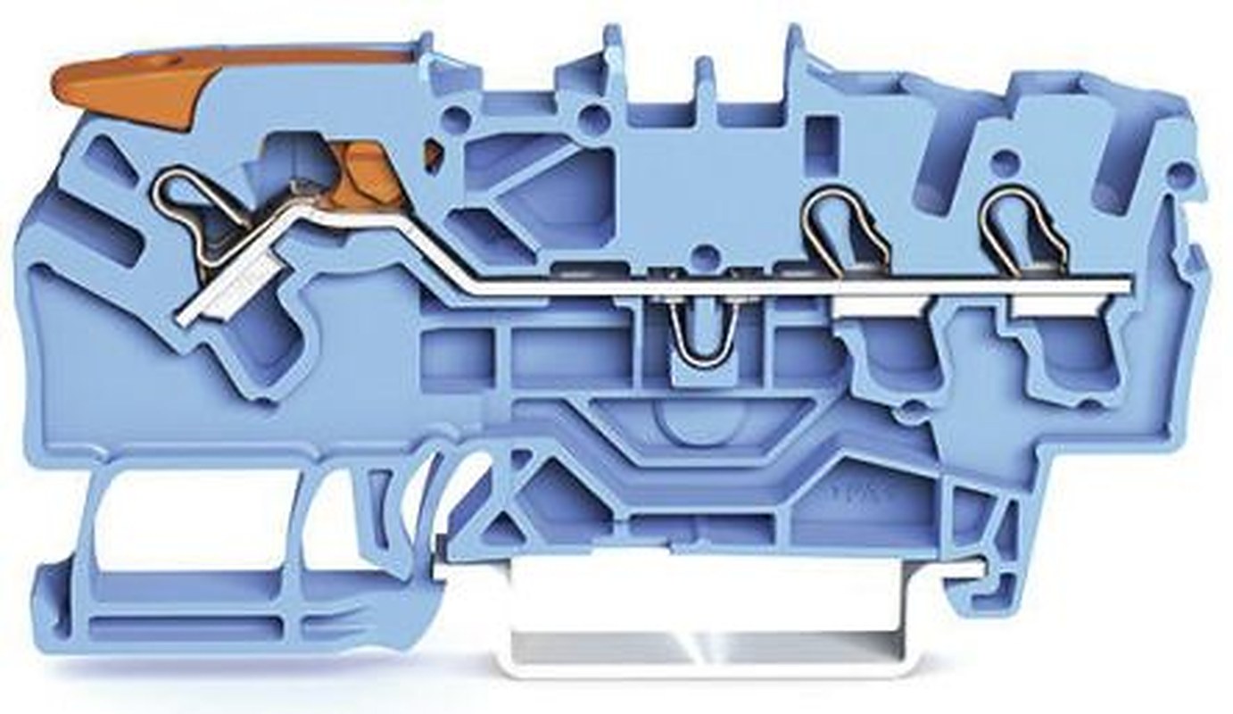 WAGO 2102-1304 Feed Through Terminal Block Blue, 2.5mm², 1-Level, Cage Clamp, IECEx/ATEX