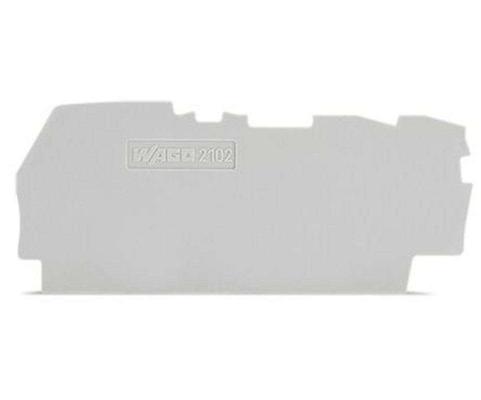 WAGO End & Intermediate Plate for Use with 2102 Series Terminal Blocks