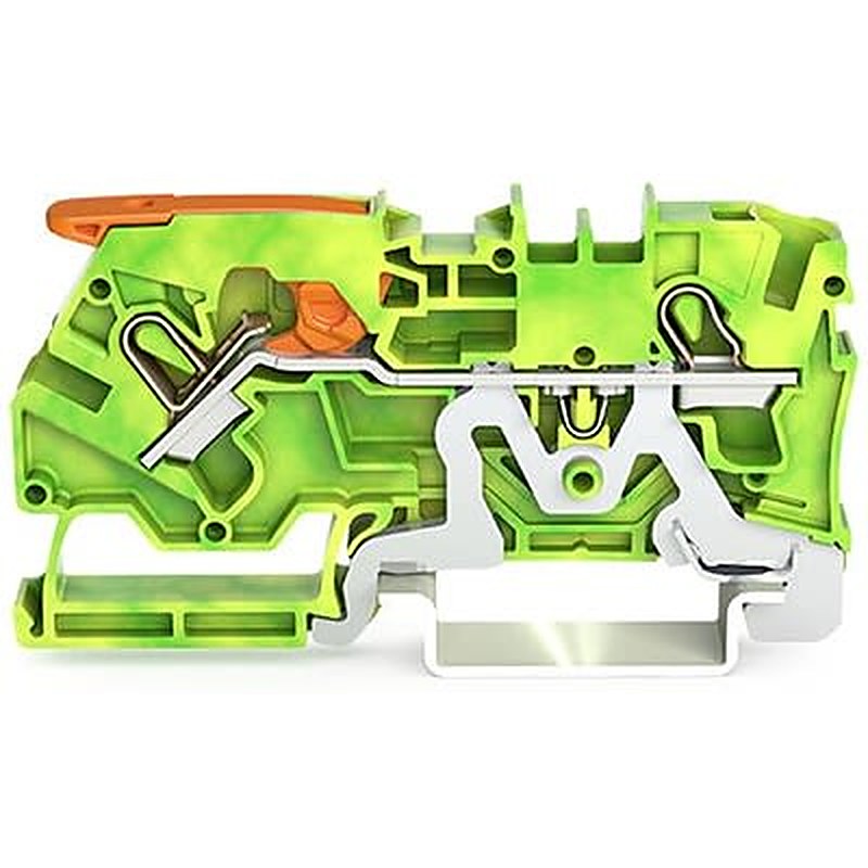WAGO TOPJOB S Series Earth Terminal Block Green, Yellow, 4mm², 1-Level, Push-in, IECEx/ATEX/CSA