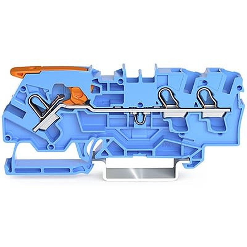 WAGO TOPJOB S Series DIN Rail Terminal Block Blue, 4mm², 1-Level, Push-in, IECEx/ATEX/CSA