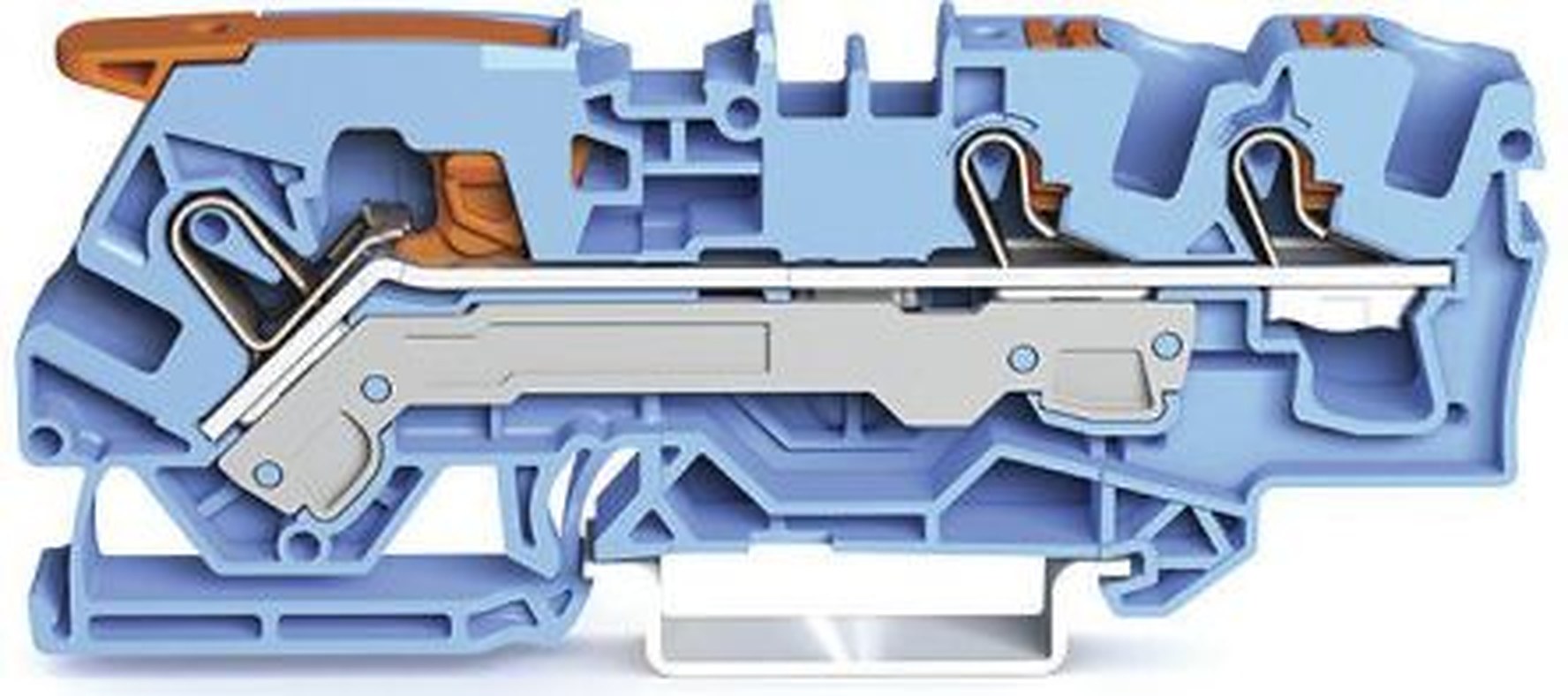 WAGO 2106-5304 Feed Through Terminal Block Blue, 6mm², 1-Level, Cage Clamp, IECEx/ATEX