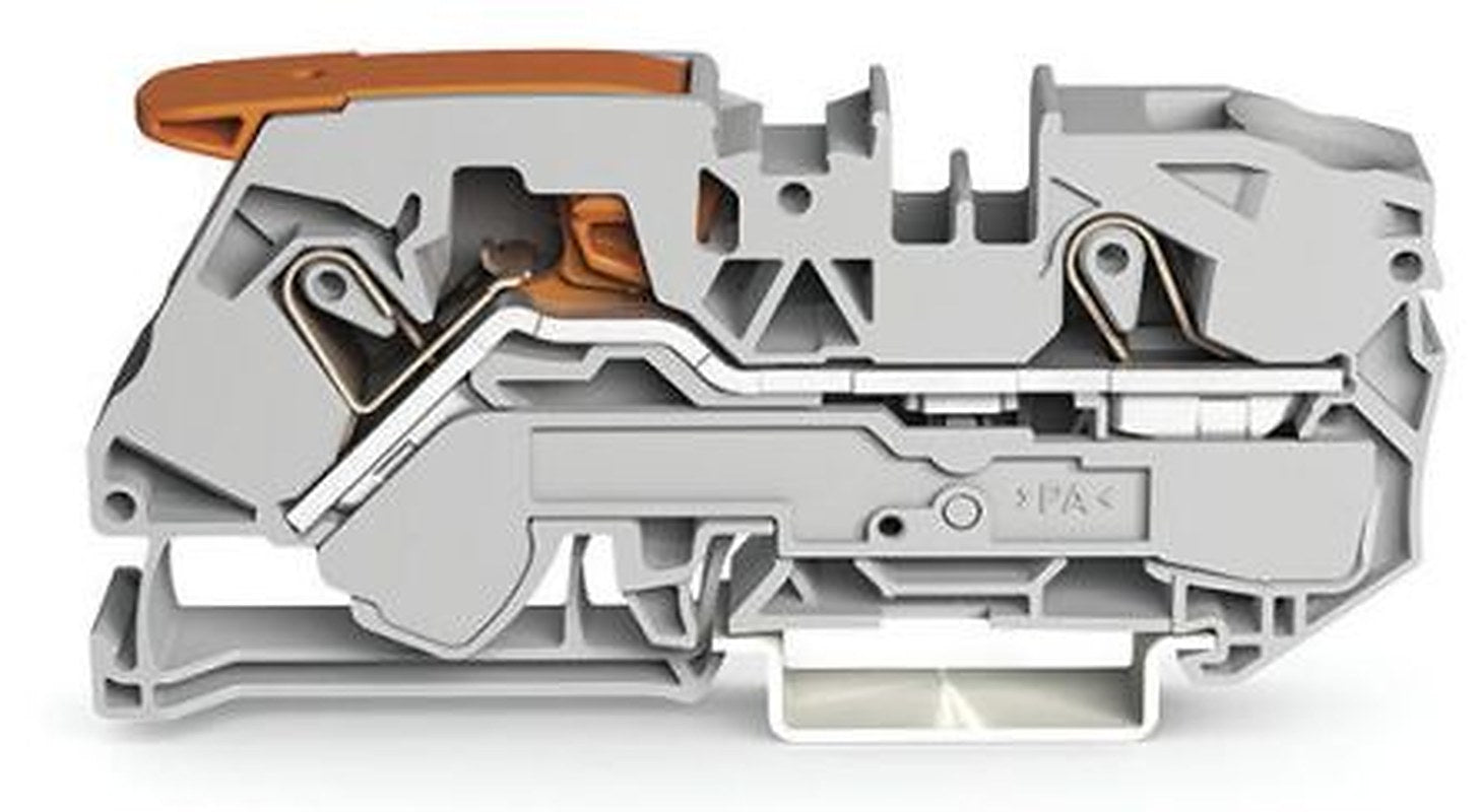 WAGO 2116-1201 Feed Through Terminal Block Grey, 16mm², 1-Level, Cage Clamp, IECEx/ATEX