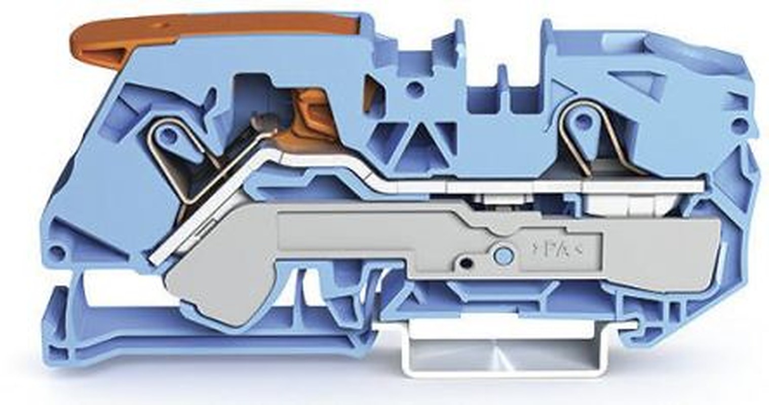 WAGO 2116-1204 Feed Through Terminal Block Blue, 16mm², 1-Level, Cage Clamp, IECEx/ATEX