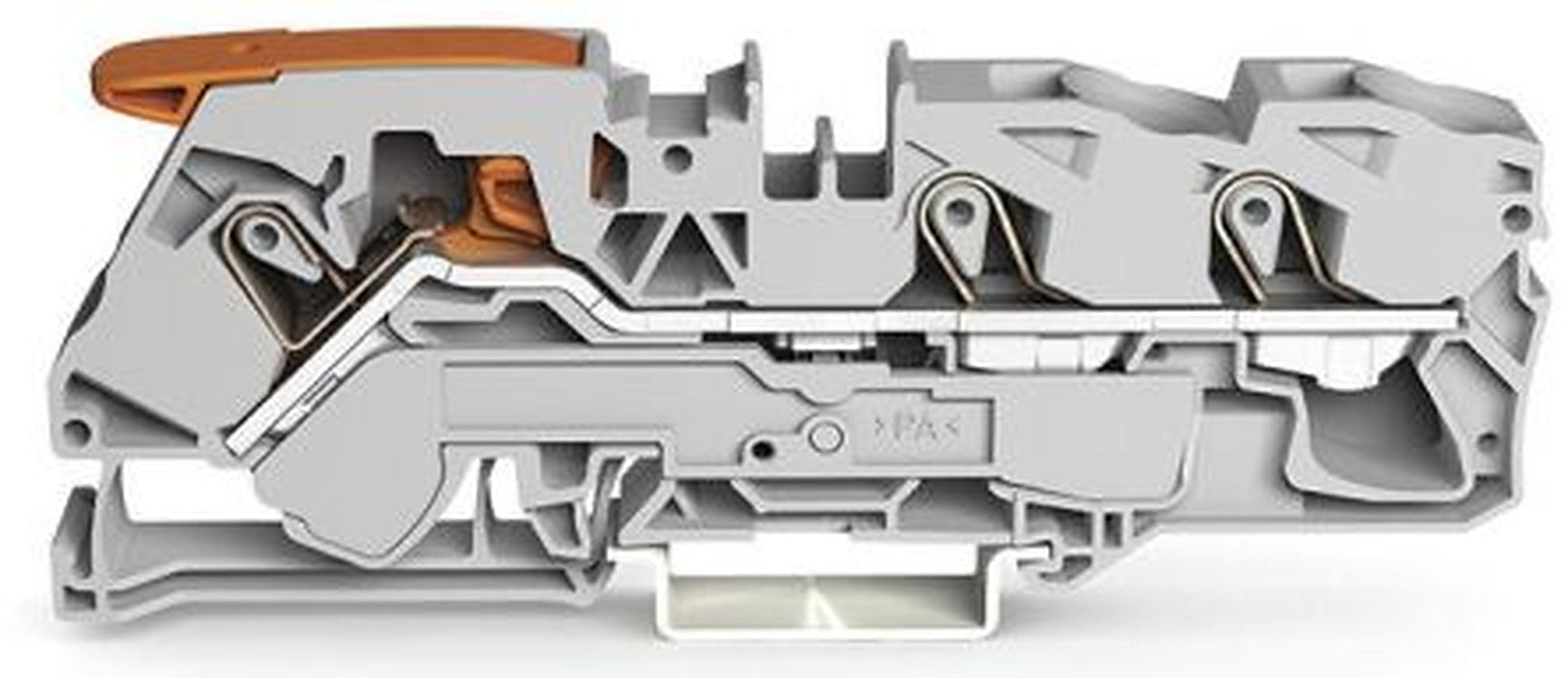 WAGO 2116-1301 Feed Through Terminal Block Grey, 16mm², 1-Level, Cage Clamp, IECEx/ATEX